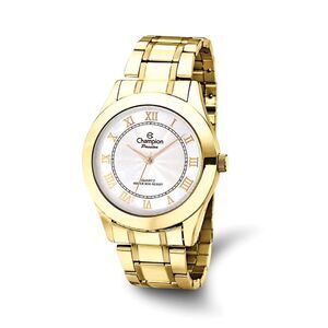 Champion Mens Passion Gold-tone White Dial Watch